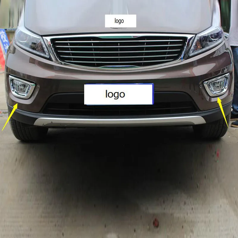 ABS Хром Передняя Противотуманная Фара Обложка Для Kia Sportage 2015 Авто Частей Света