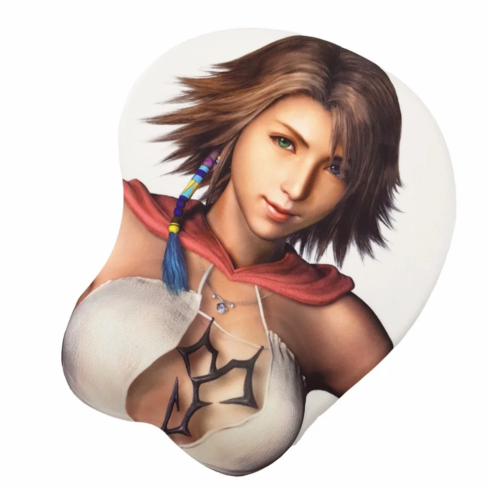 Final Fantasy Yuna 3D мягкий коврик для мыши с гелевой подставкой рук игровой мыши|mouse pad with
