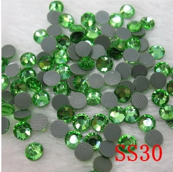 288 шт./лот ss30 (6 4 6 мм) LT. PERIDOT DMC Горячая фиксация камня/горячая страз оптовая цена dmc