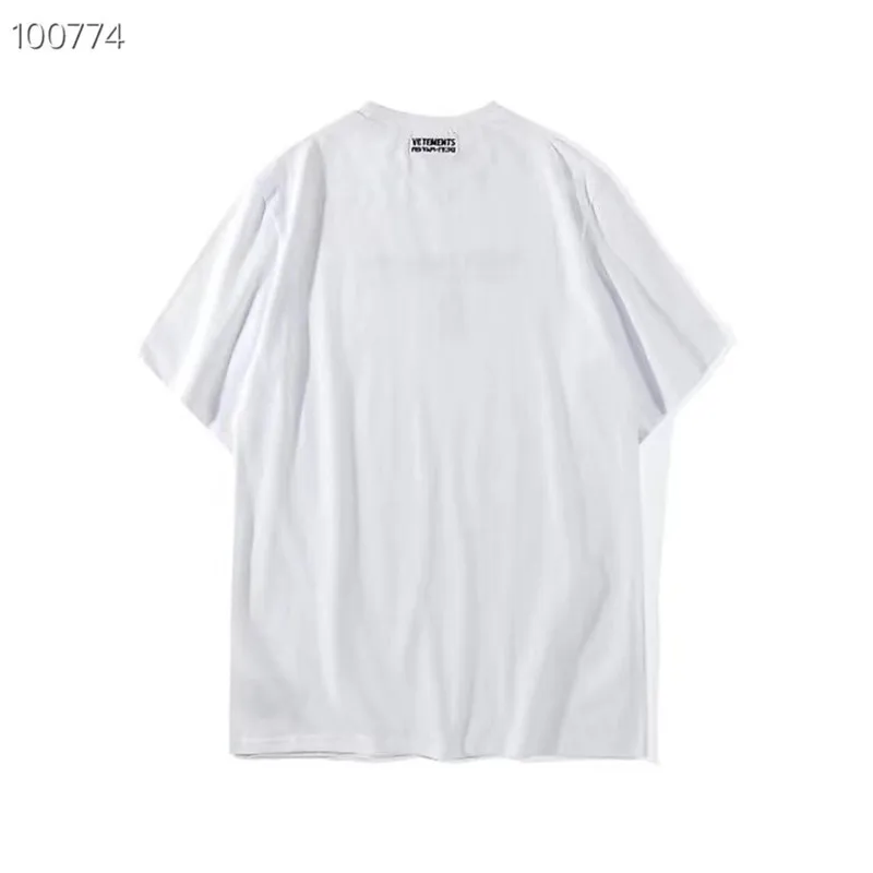 Мужская футболка Vetements с вышивкой и флагом Франции 1:1 высокое качество коротким