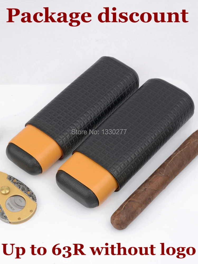 Пакет скидка путешествие на выходные держатель для сигары Cohiba Cedar Wood 2 трубки держатель для сигары Fit 54 кольца+ 63 кольца сигары
