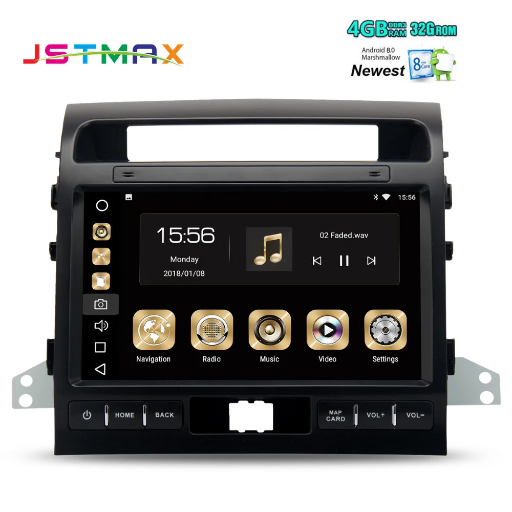 Octa Core 10 2 &quotAndroid 8 0 автомобиля gps радио плеер для Toyota Land Cruiser LC200 2008-2013 с 4 Гб