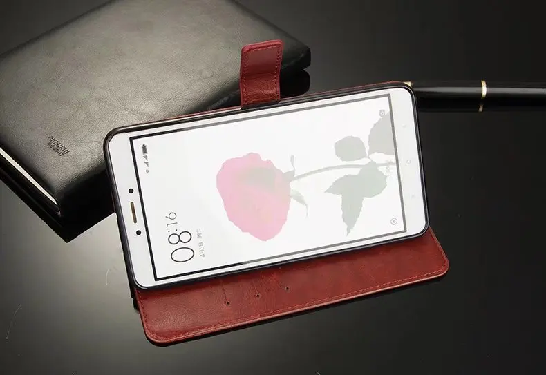 Кожаный чехол-бумажник с подставкой для Xiaomi Mi Mix 2 чехол-книжка Mix/Mi Note 3/Redmi 4X 5A/Mi Max