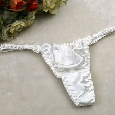 100% шелковые женские сексуальные стринги сексуальное шелковое нижнее белье