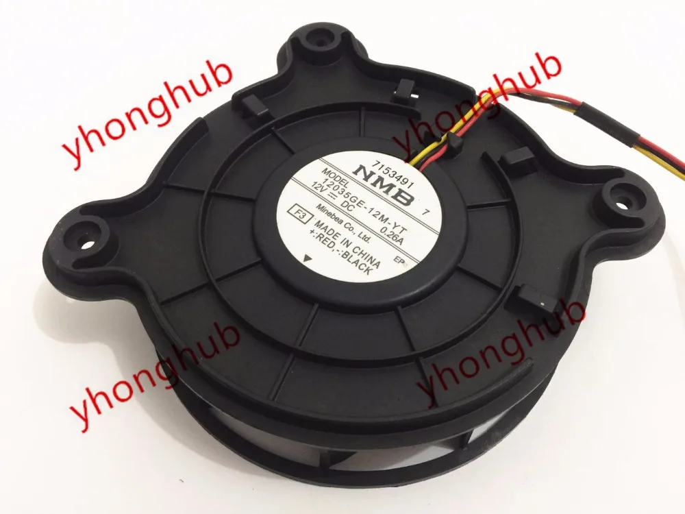 NMB-MAT 12035GE-12M-YT F3 DC 12V 0.26A 3-wire Server Cooling Fan