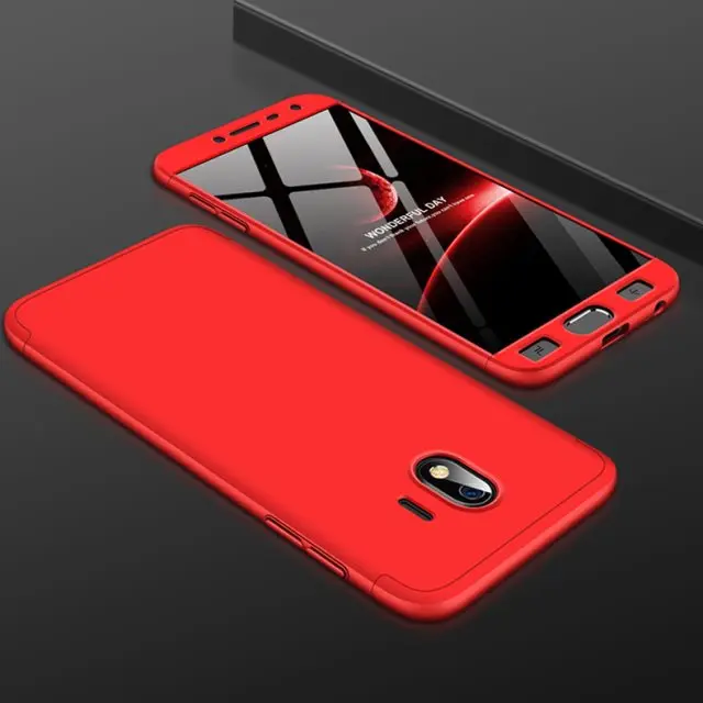 Для samsung Galaxy J4 чехол funda противоударный бампер Защита для samsung J 4 J400 J400F J400G задний чехол s coque 5,5" - Цвет: red
