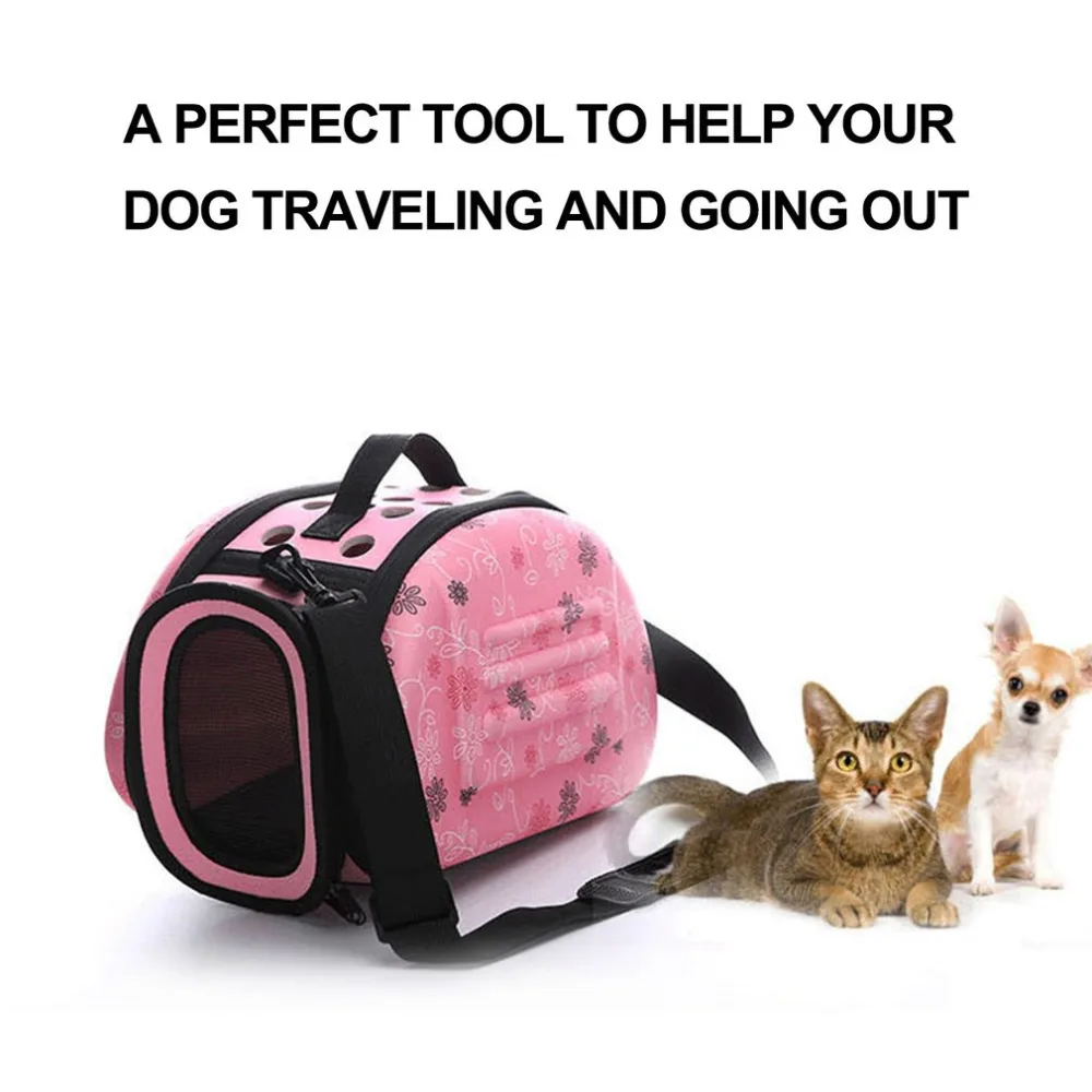 Складной EVA Pet Carrier Puppy Dog Cat Открытый Дорожная сумка для маленьких собак домашних