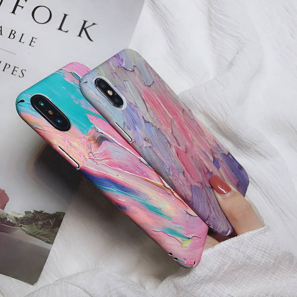 Boucho для iphone X задняя крышка цветная Художественная с акварельными чернилами