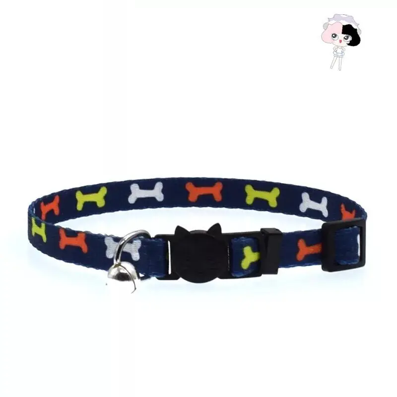 Breakaway Cat Collar Adjustable Small Pets Puppy Dog Kitten Nylon with Bell 12 Color Neck 19-32cm 1.0cm | Дом и сад