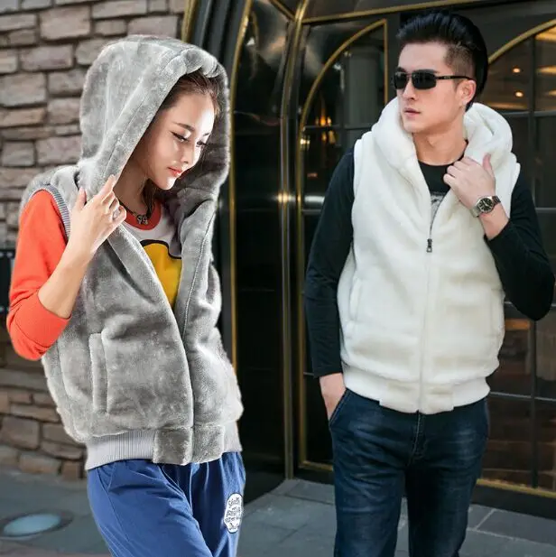 Новое поступление зимний модный теплый плюшевый жилет из искусственного меха