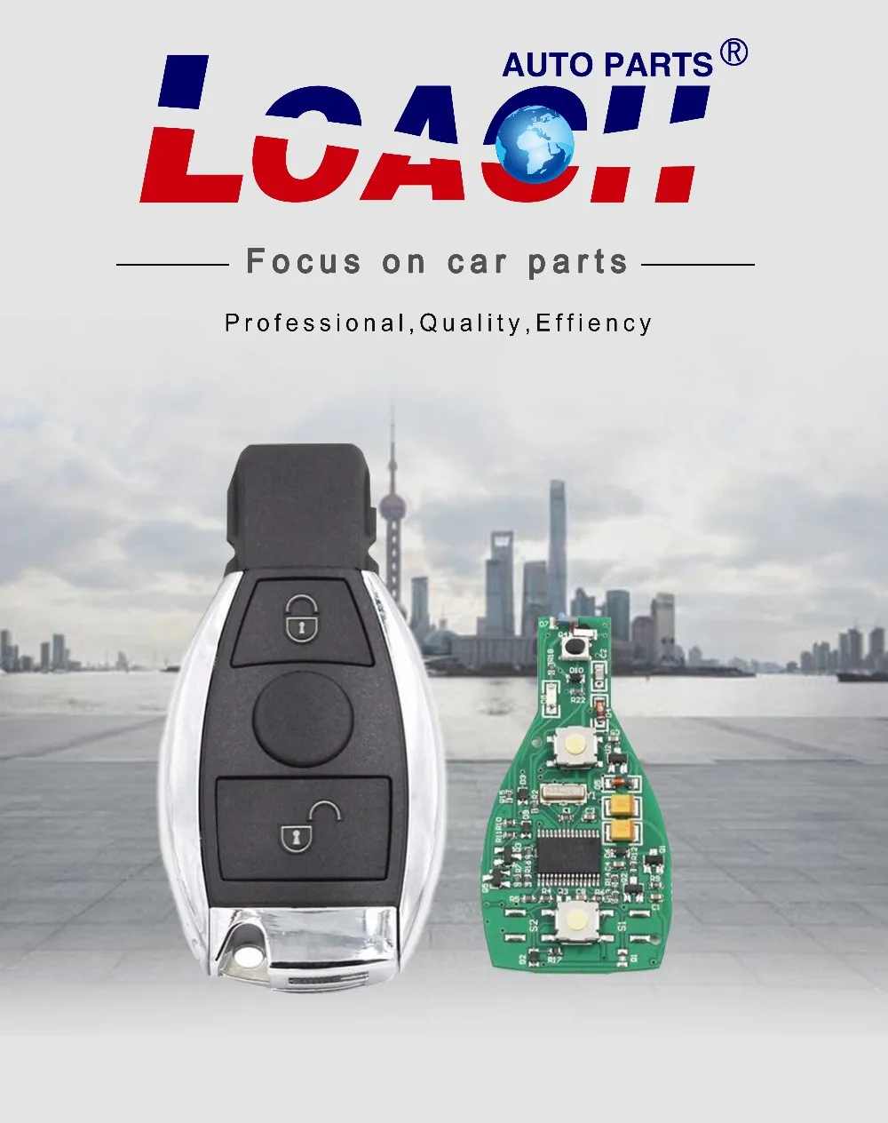 10psc/лот Smart Remote Key 2 кнопки 315/433 МГц BGA стиль с чипом для Mercedes-Benz 2000