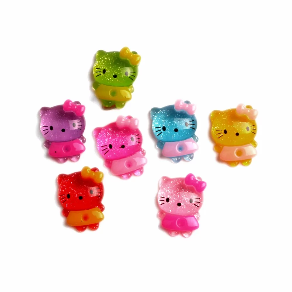50 шт. Смешанные Украшения для кошек кабошоны скрапбукинга каваи DIY украшения