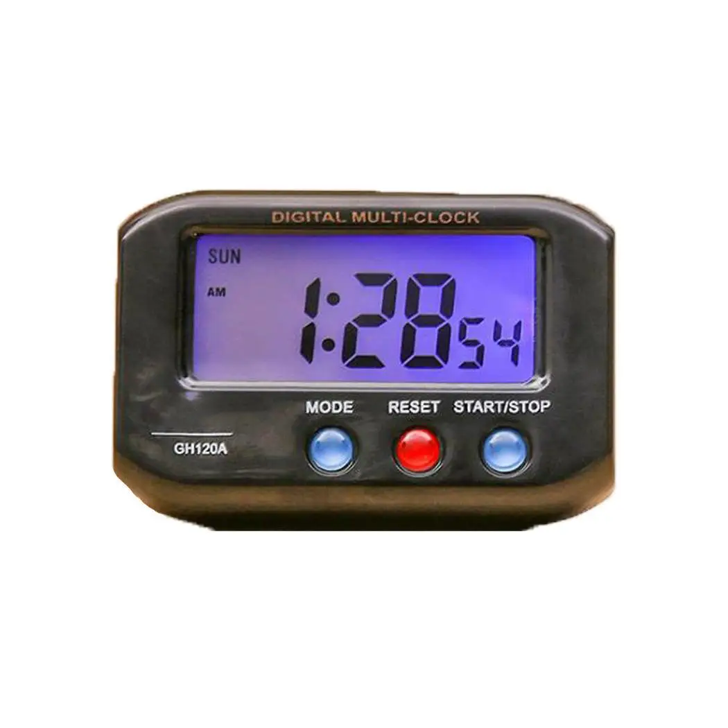 ЖК дисплей цифровой будильник Дата Настольные часы LED Повтор квадратная функция