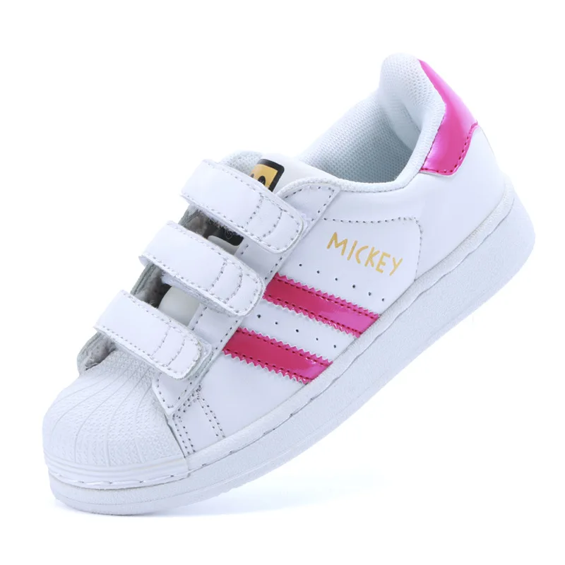 

Disney children's sports shoes 2018 autumn new boys shell head shoes girls non-slip white shoes parent-child