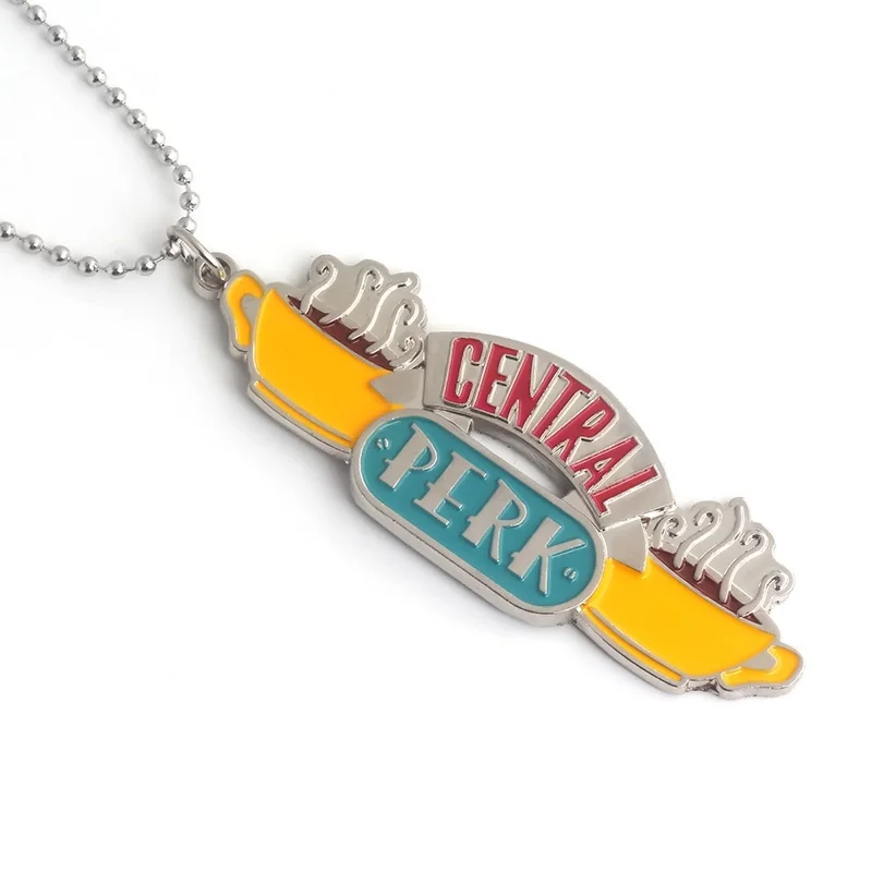 Necklace ТВ шоу брелок с дизайном «друзья» золотистая Рамка для фотографии Monica's дверь брелок для женщин Мужская подвеска брелок ювелирные изделия - Цвет: Necklace