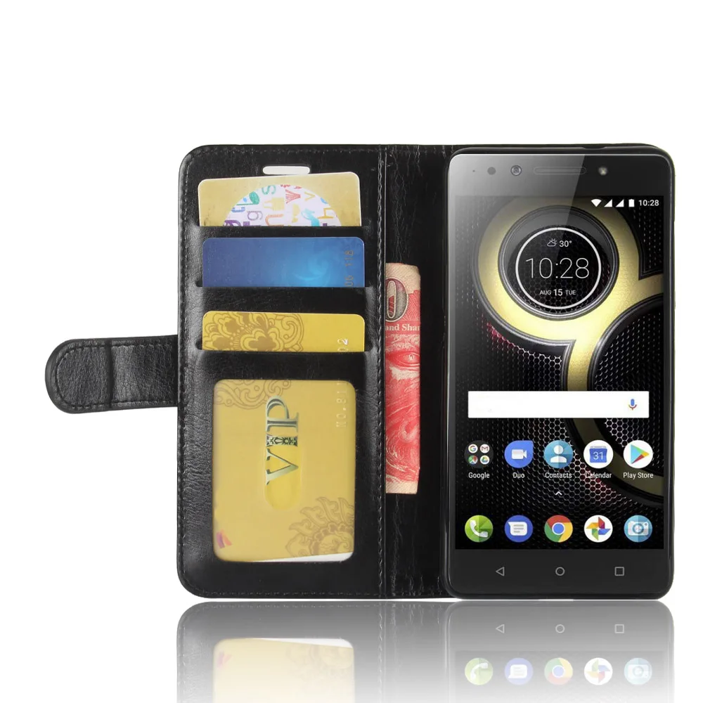 Чехол K8 для Lenovo K8/K8plus черные чехлы чехол-бумажник с отделениями карт кожаный