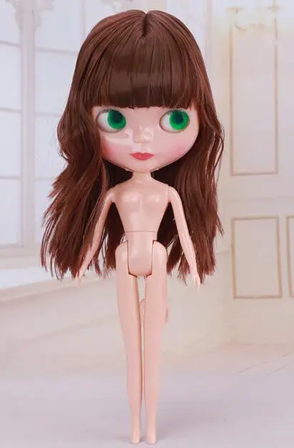 Brown Hair 30 см шарнирные куклы BJD для девочек, модная Кукла Blyth, цветные волосы, сделай сам, макияж, Обнаженная кукла, наряды, игрушки для девочек, подарок - Цвет: Brown Hair
