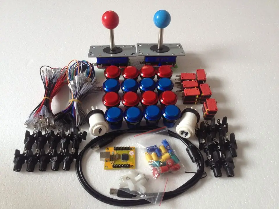 Аркадные части набор связок с джойстиком Хромированная кнопка