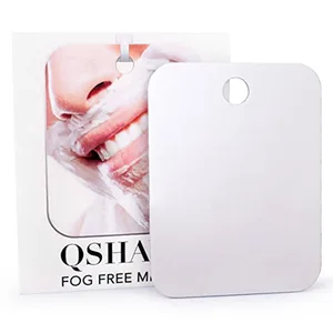 Зеркало для душа QSHAVE IT Fogless, большой размер, с присоской и клейким крючком, идеально подходит для бритья