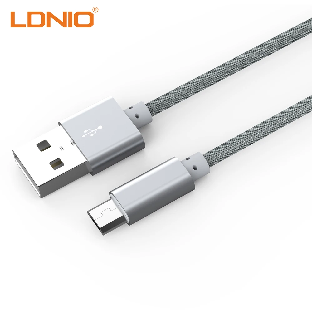 LDNIO Micro Lightning USB кабель для мобильного телефона 1 м Золото Серебро передачи данных