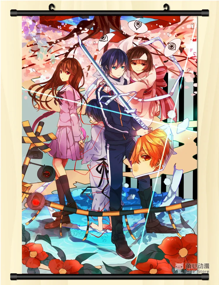Японское аниме Noragami YATO &amp Iki Hiyori Yukine Нора домашний декор настенный свиток | Дом и
