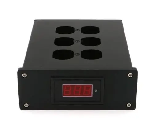 Полностью алюминиевый блок питания с шестью розетками/шасси цифровым дисплеем |