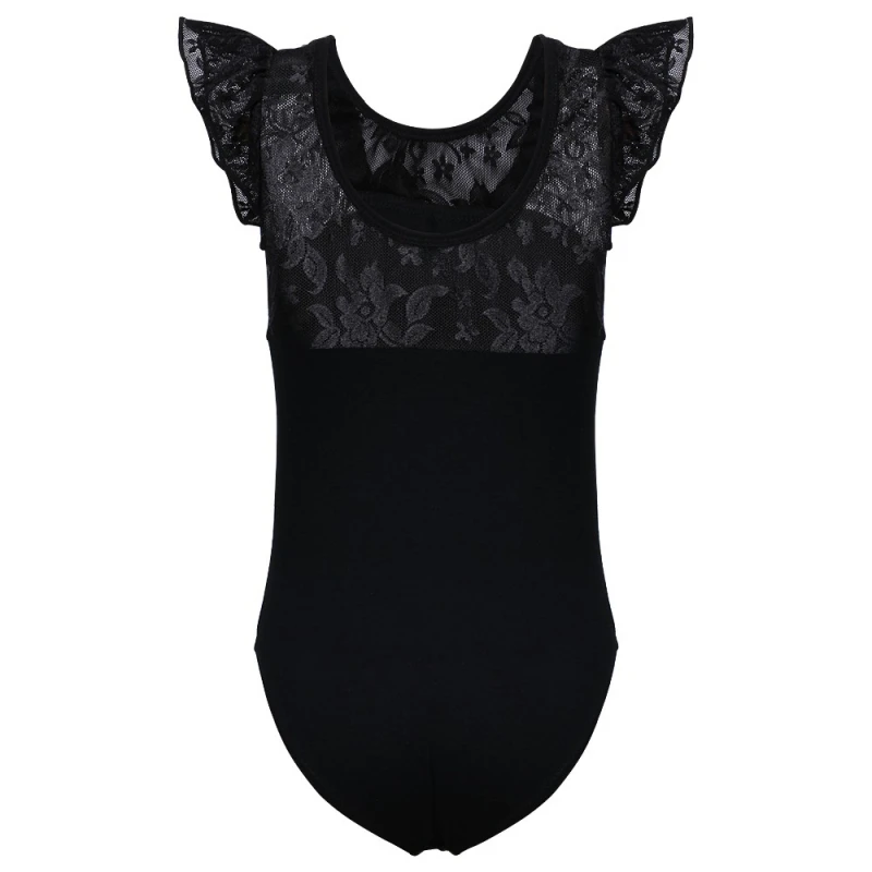 Черный балетный трианет для маленьких девочек трианеты трико зентай с короткими