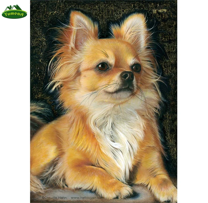 Алмазная картина животное собака полная квадратная вышивка крестиком рукоделие