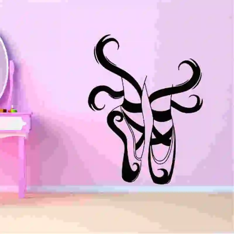 ZN E38 наклейки на стену домашний декор виниловая наклейка балетная танцевальная