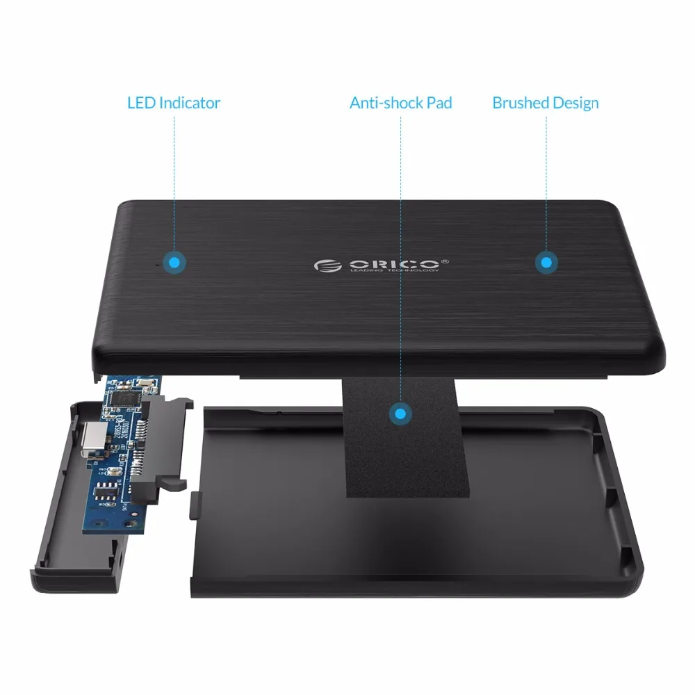 Корпус для жесткого диска ORICO 2 5 дюймовый USB3.0 Micro B чехол внешнего