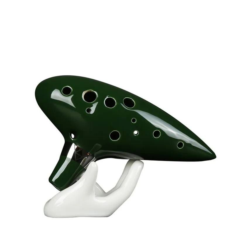 12 отверстий окарина цвет керамика Alto C Legend of Zelda флейта окарина синий инструмент темно-зеленый окарина