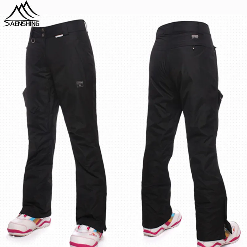 SAENSHING зимние лыжные брюки женские водонепроницаемые супер теплые дышащие