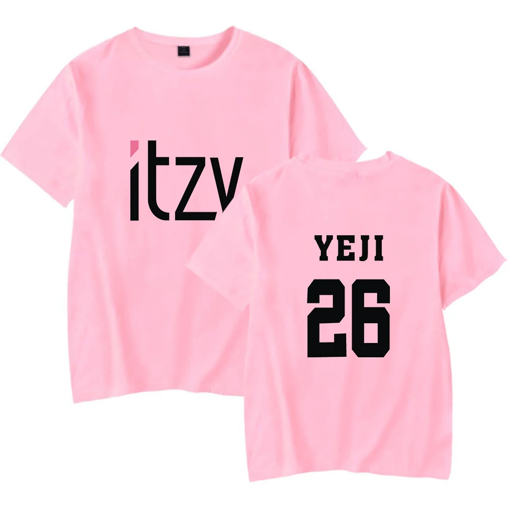 Новая повседневная футболка с двойным принтом K-pop идол группа ITZY шикарная