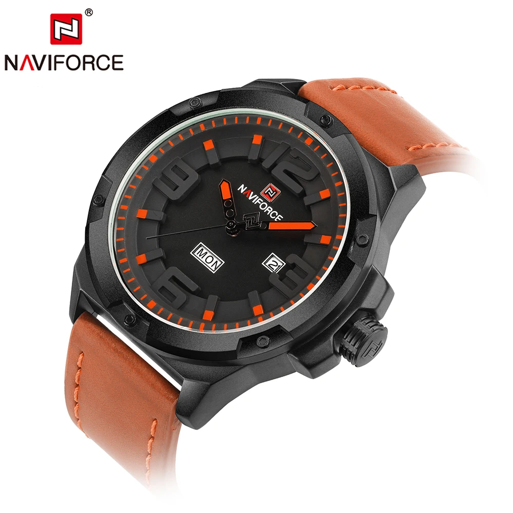 Фото Naviforce оригинальный Элитный бренд Военное Дело Кварцевые часы Для мужчин