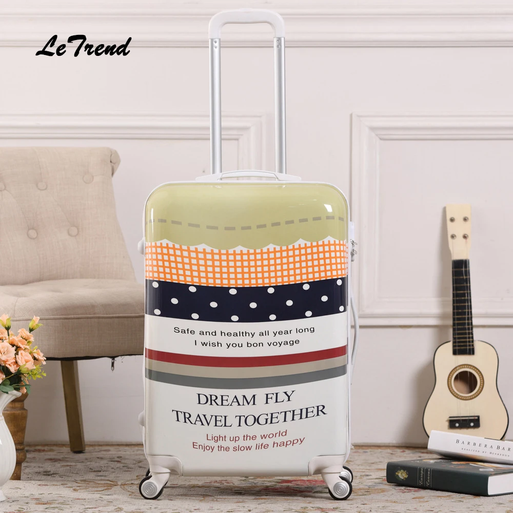 Женская сумка на колесиках Letrend Студенческая Дорожная в британском стиле 20