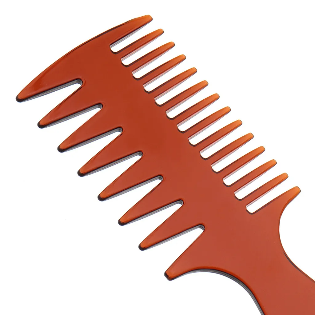 1 шт. пластиковая портативная Расческа для бороды Двусторонняя масляная голова