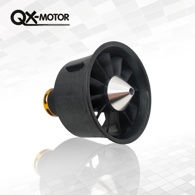 QX-MOTOR DIY RC Drone Accessories Parts 64mm EDF 2822 2400KV Brushless Motor Composite Material Housing 12 Blades Duct Fan | Игрушки и