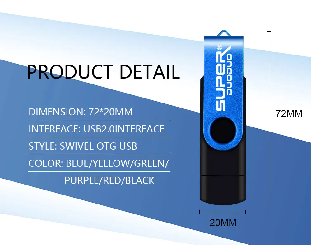 2 в 1 OTG USB флеш-накопитель вращающийся флеш-накопитель 8 ГБ 16 ГБ USB 2,0 U диск 32 Гб 64 Гб 128 ГБ Флешка USB карта памяти с кольцом для ключей