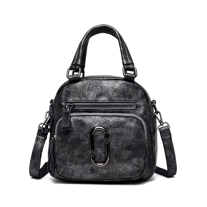 Серый Для женщин Messenger плечо Crossbody Сумки Кожа Роскошные дизайнерские женские сумки многофункциональный Женский Сумки маленькая сумочка для девочек - Цвет: Серый