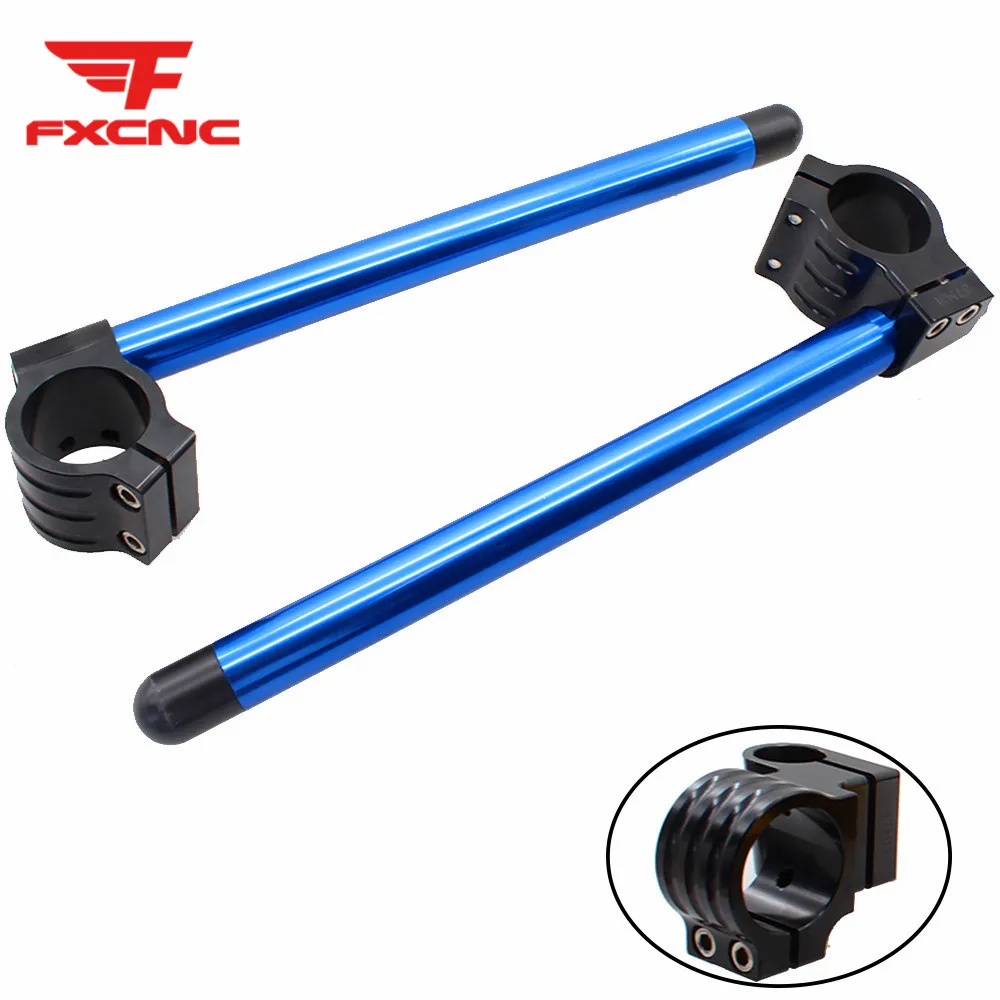 Bule CNC мотоцикл Handbar Клип Ons Clipon вилка Руль Ручка Бар для кафе гоночных велосипедов