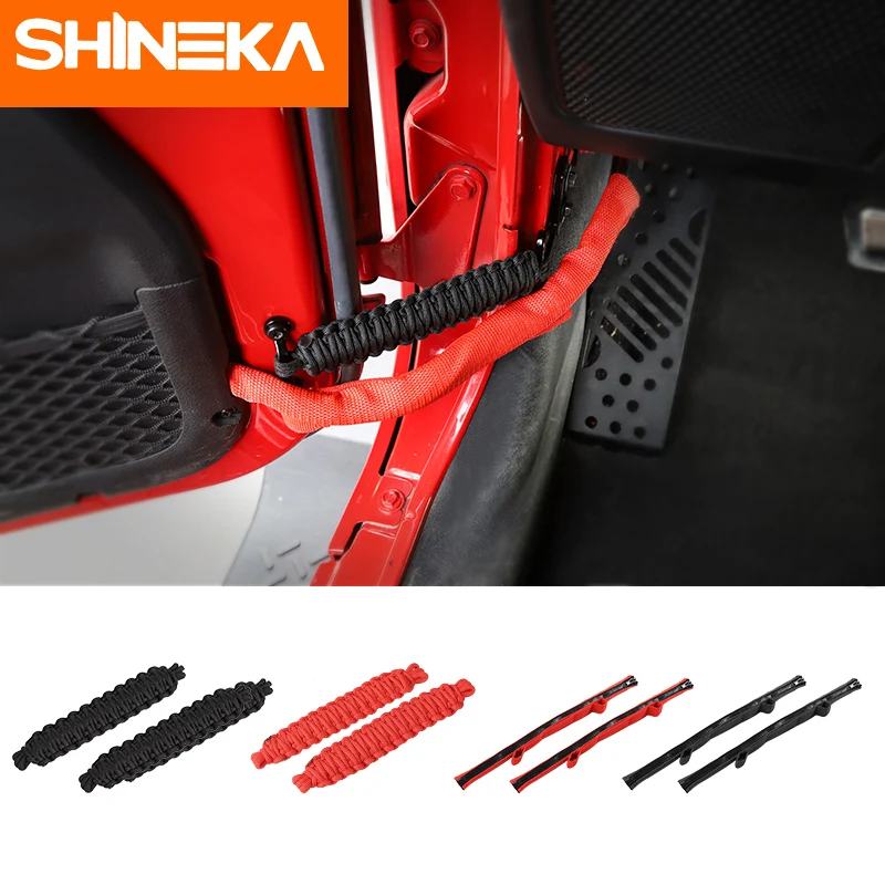

SHIHNEKA Door Restriction Limitation Protection Rope Strap For Jeep Wrangler 2007-2018 Accessories Car Styling