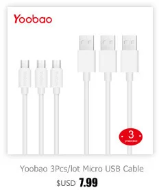 Yoobao YB402 3 шт./лот Micro USB кабель 2.1A кабель для передачи данных 3 м 2 м USB кабели для мобильных телефонов для samsung htc Nokia SONY Xiaomi