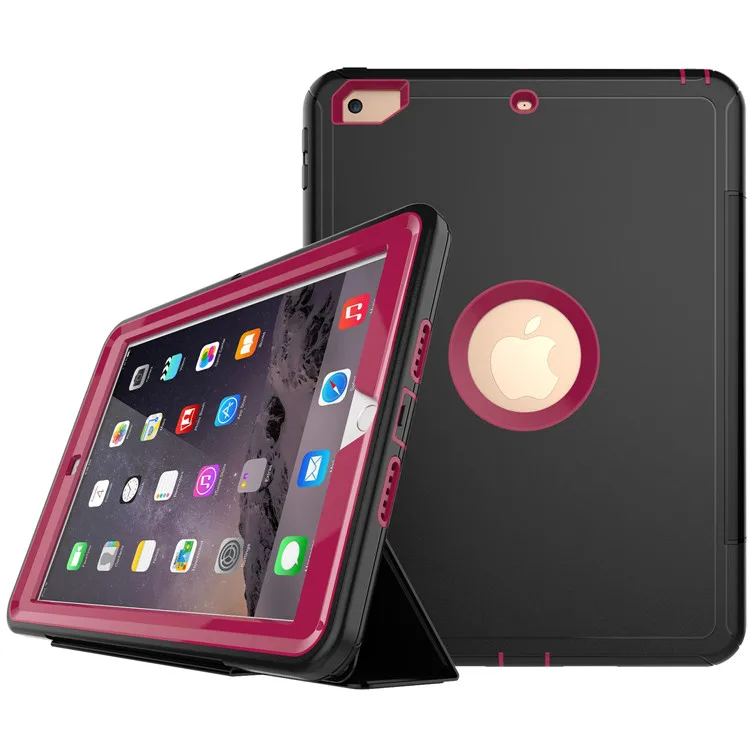 Роскошный умный чехол для Apple, ipad, A1893, 9,7 дюймов, сверхпрочный Твердый чехол из ТПУ для ipad, A1822, полный Чехол+ пленка+ стилус