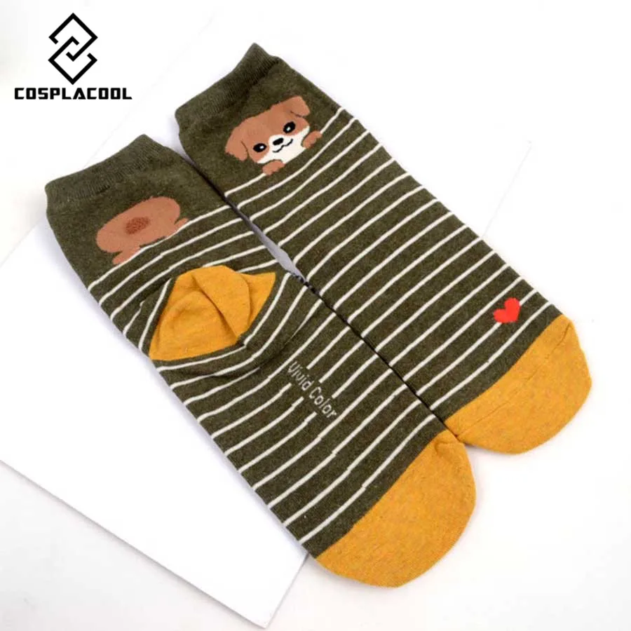 [Cospacool] забавные Женские носочки harajuku милые животные любовь носки calcetines mujer