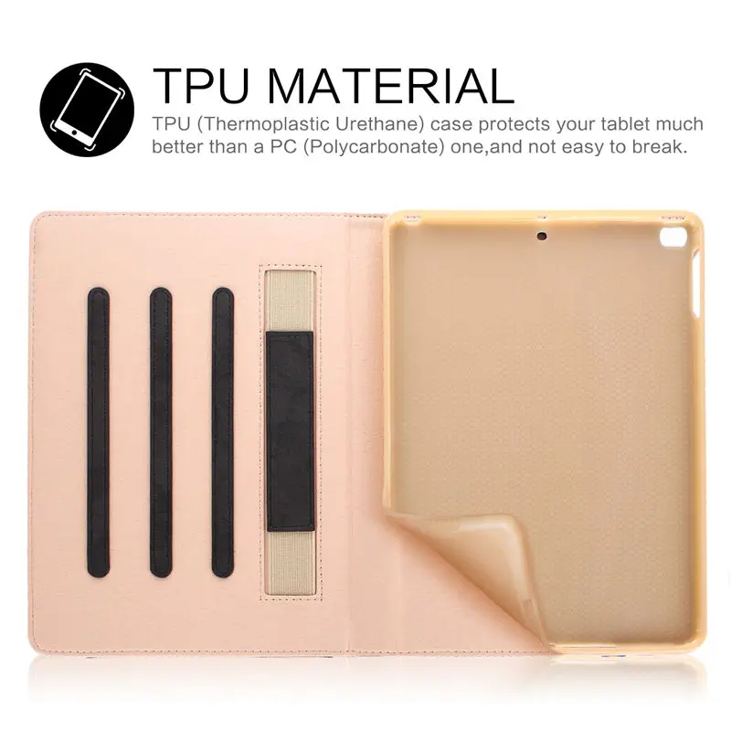 Чехол из искусственной кожи для iPad Air 1 2 чехол с передней подставкой нового 9 7 2017