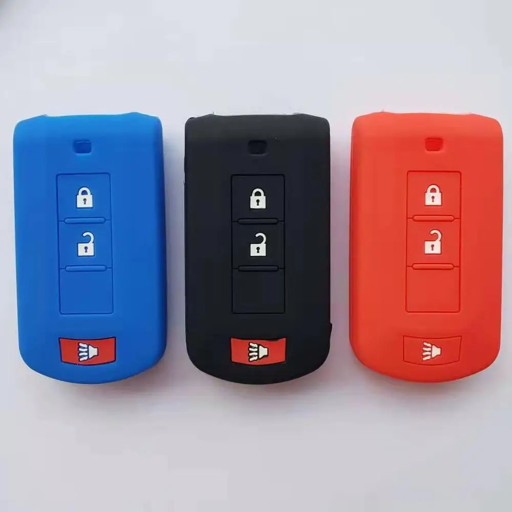 Силиконовый чехол для смарт-ключей Mitsubishi AXR RVR ASX Nativa Pajero Montero Outlander Lancer Sport Remote Fob 3