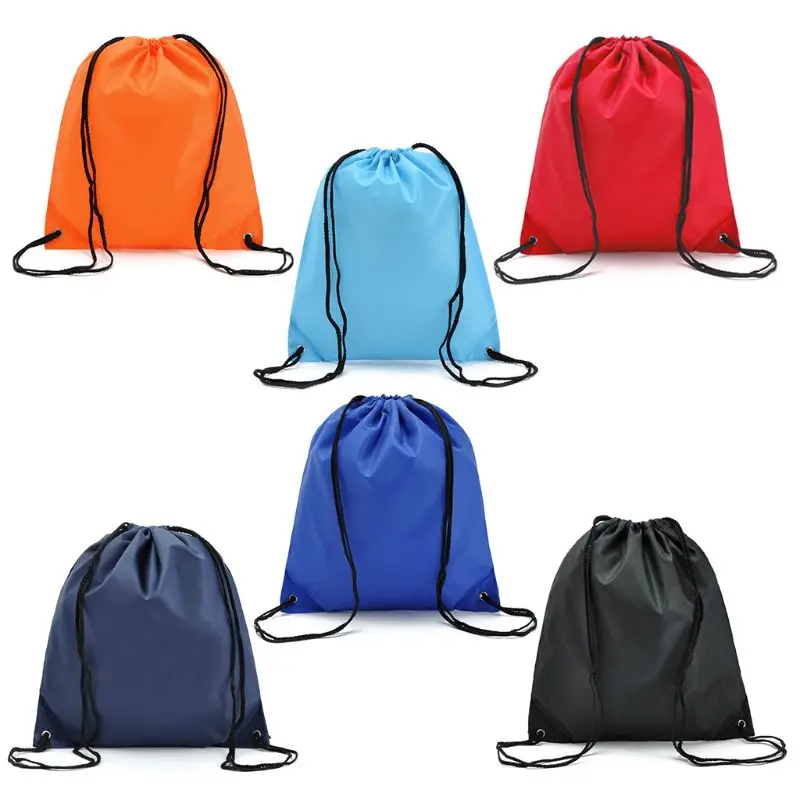 Многоцветные рюкзаки с застежкой шнурком спортивные Cinch Sack String для хранения