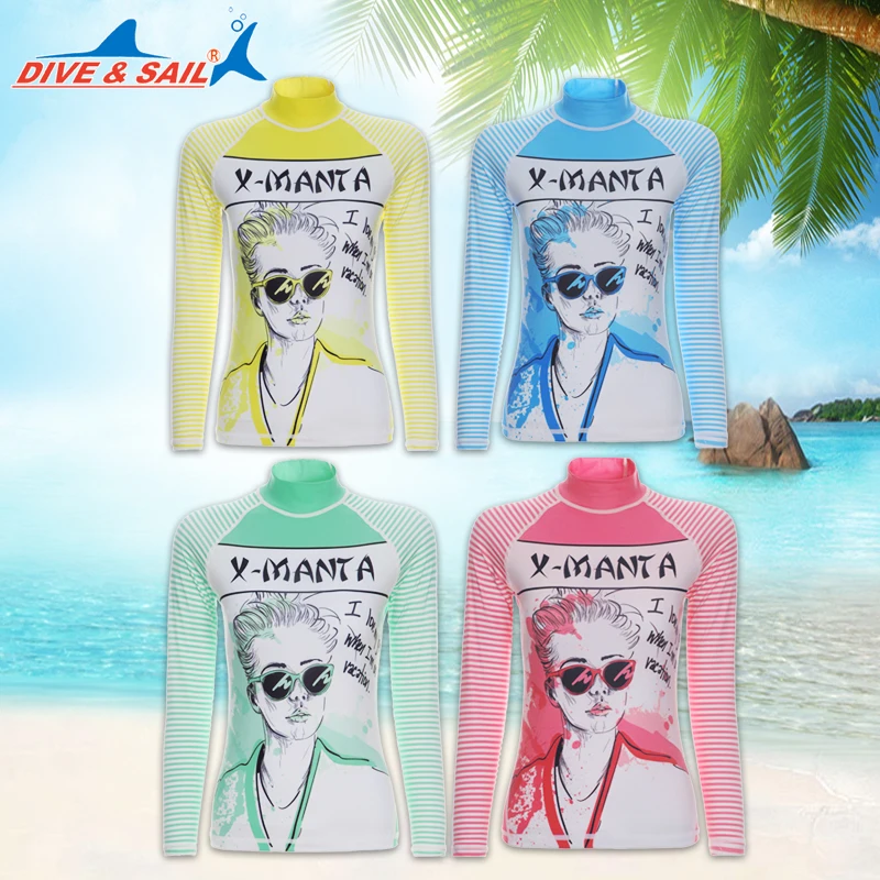 Новинка 2018 Солнцезащитная Женская одежда для дайвинга и парусного плавания в