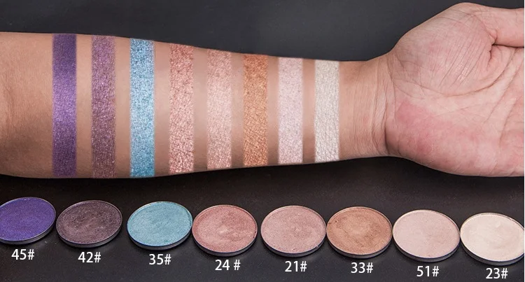 3 шт./лот прессованные блестящие тени для век однотонные Алмазный Радужный макияж