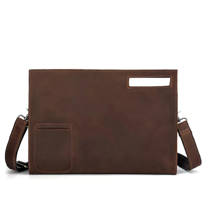 Мужская сумка из натуральной кожи модная кожаная через плечо Crazy Horse мужские